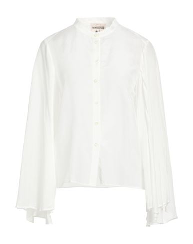 Woman Shirt White Size 2 Cotton, Silk
