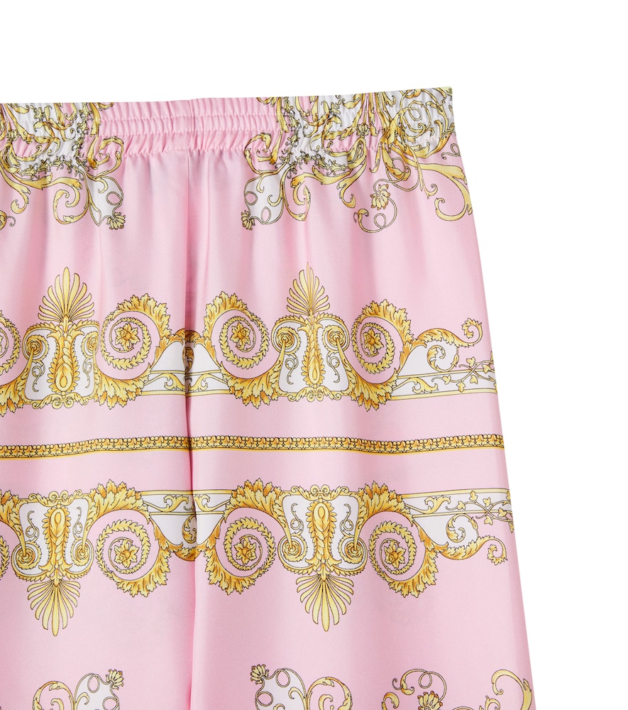 Spring Barocco silk twill pants