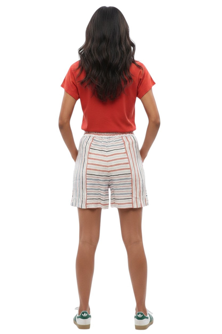 White Stripes Shorts