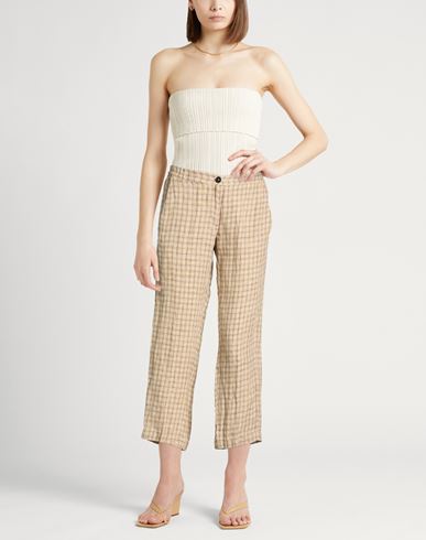 Woman Pants Mustard Size 2 Linen