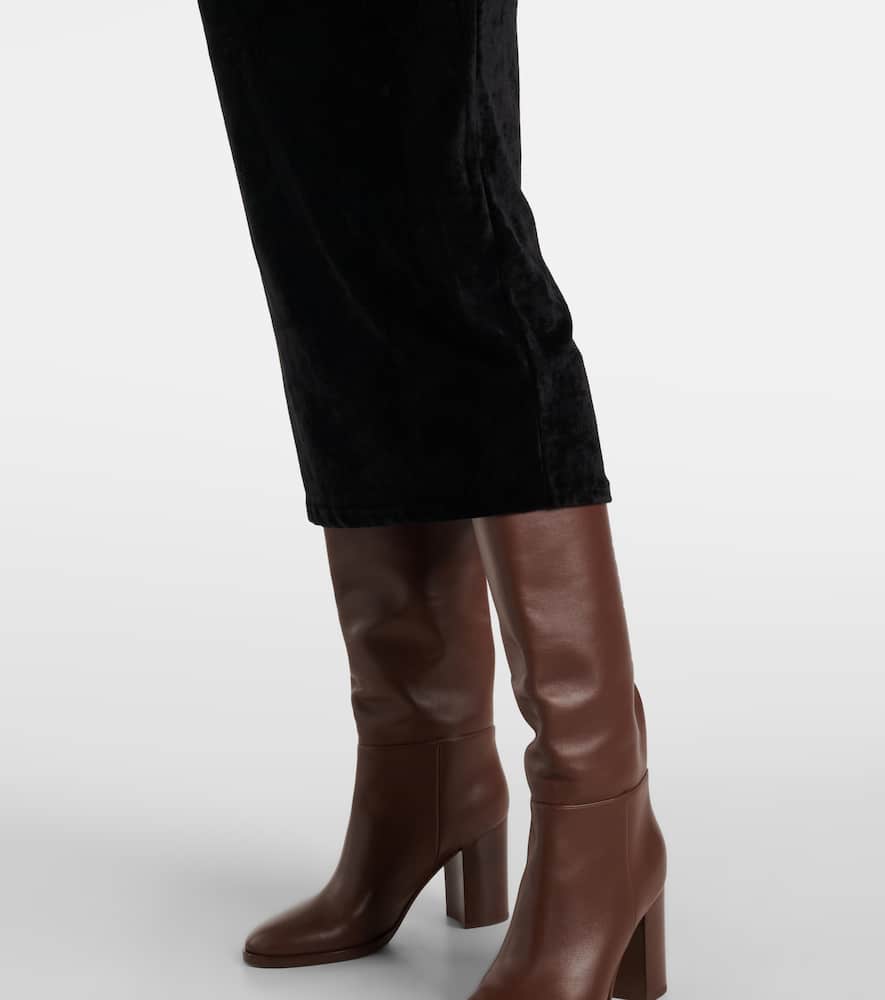 Velvet midi dress
