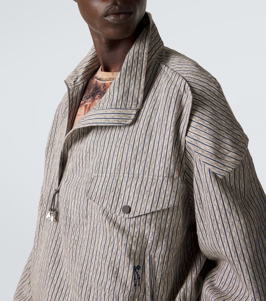 Farkas cotton and linen-blend jacket