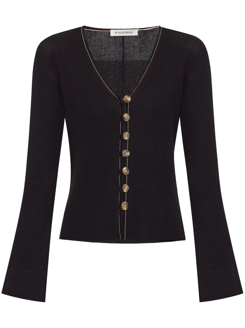 Cirella ribbed cardigan - Black