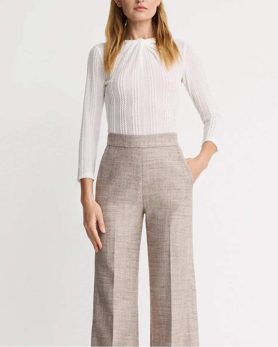 Twist Neck Knit Top