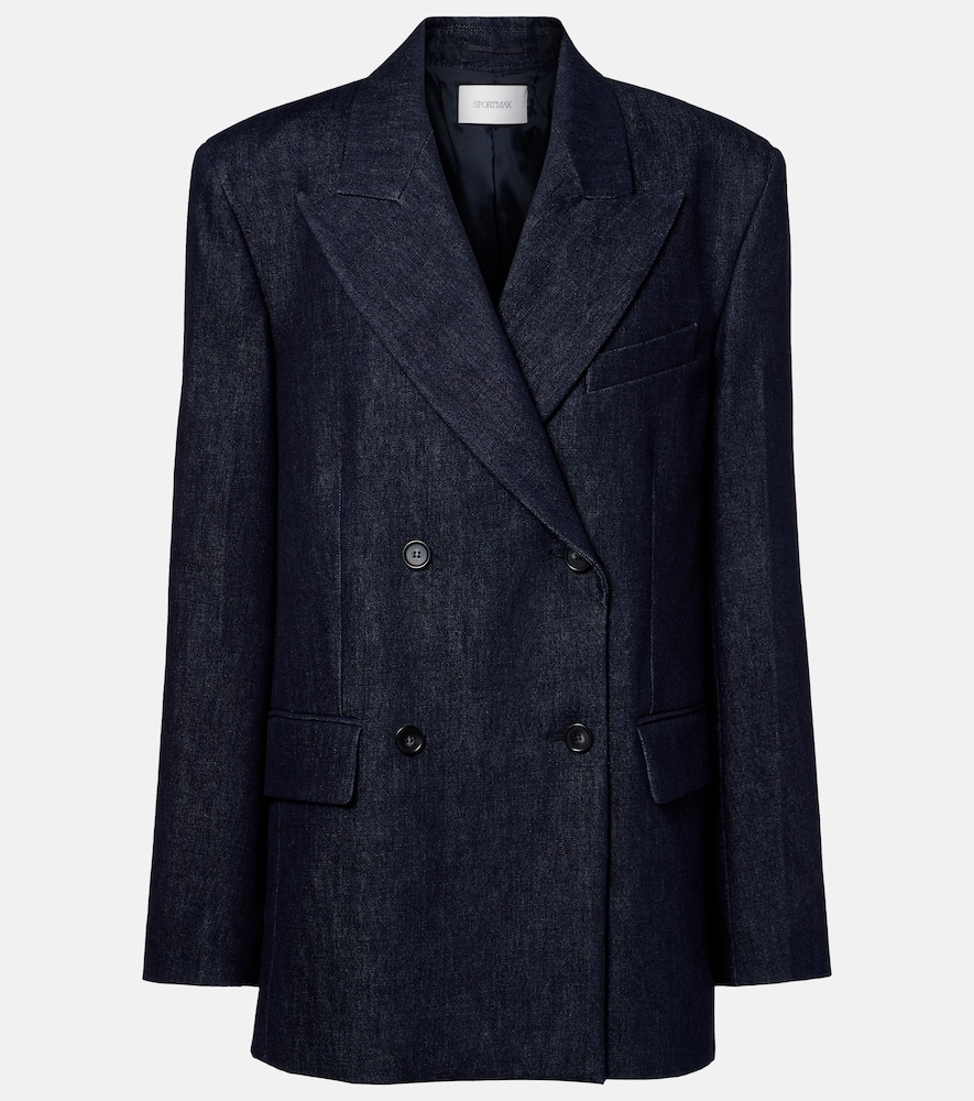 Ancella double-breasted denim blazer