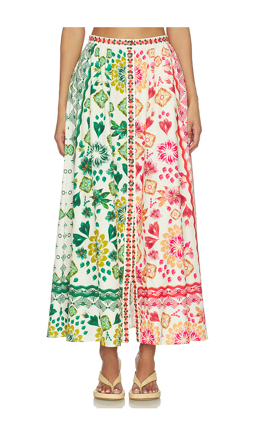 SALONI Judi-b Skirt in Green, Pink. 0. Also , 12, 2, 4