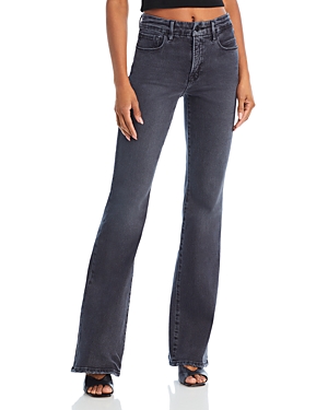 High-rise bootcut jeans - Black