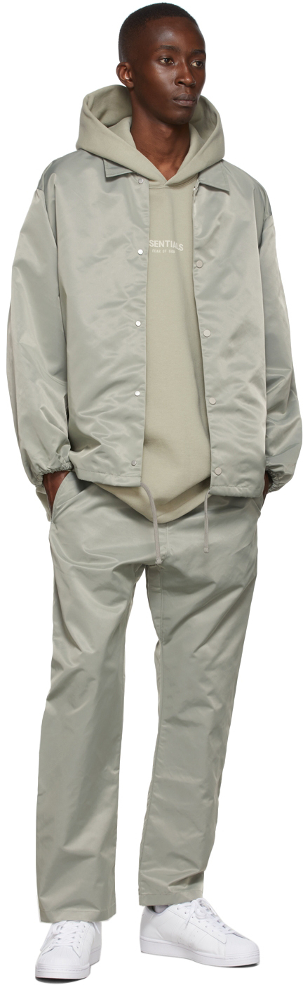 Green relaxed jogger pants