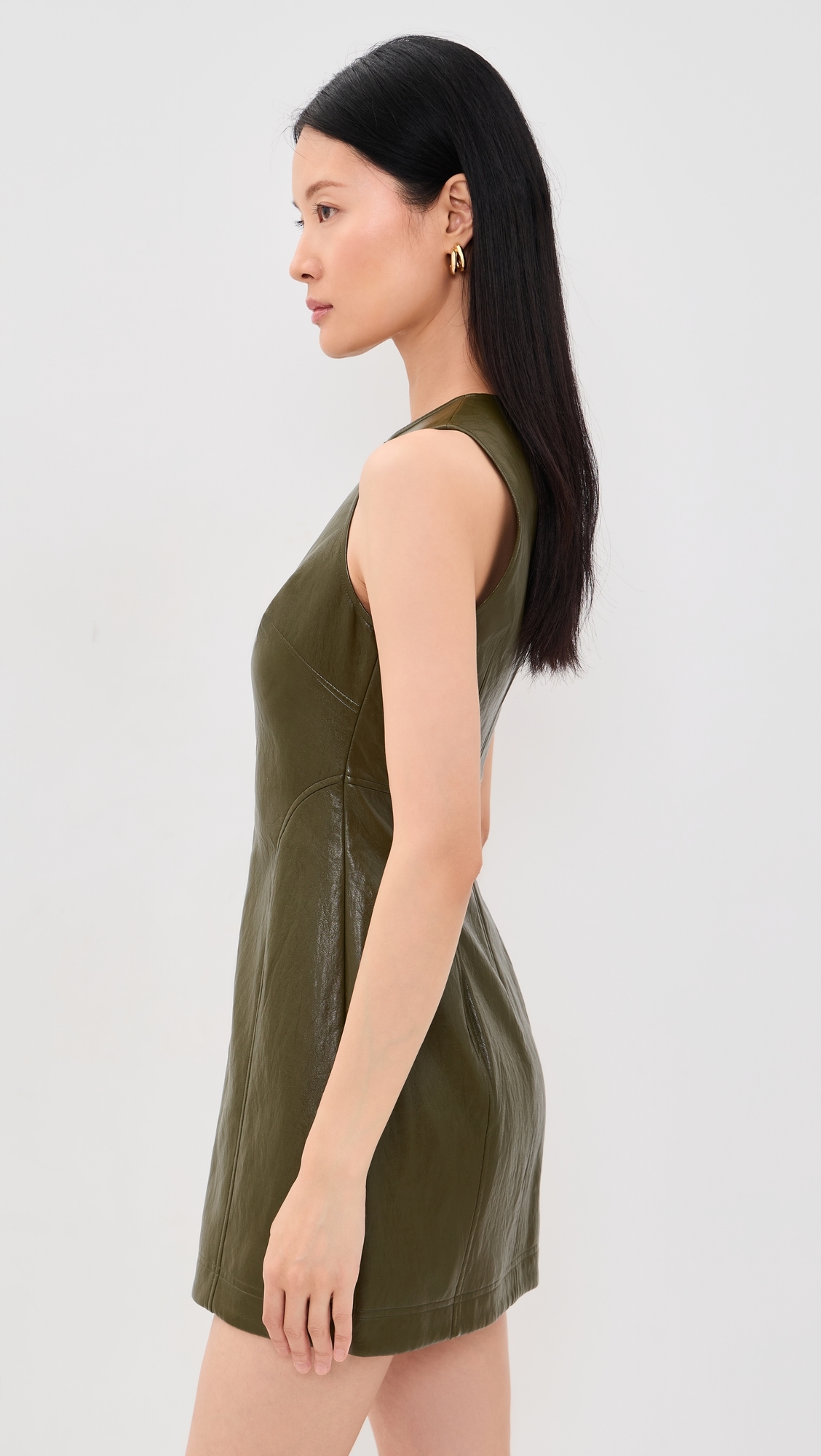 Madix Faux Leather Mini Dress Pinegrove