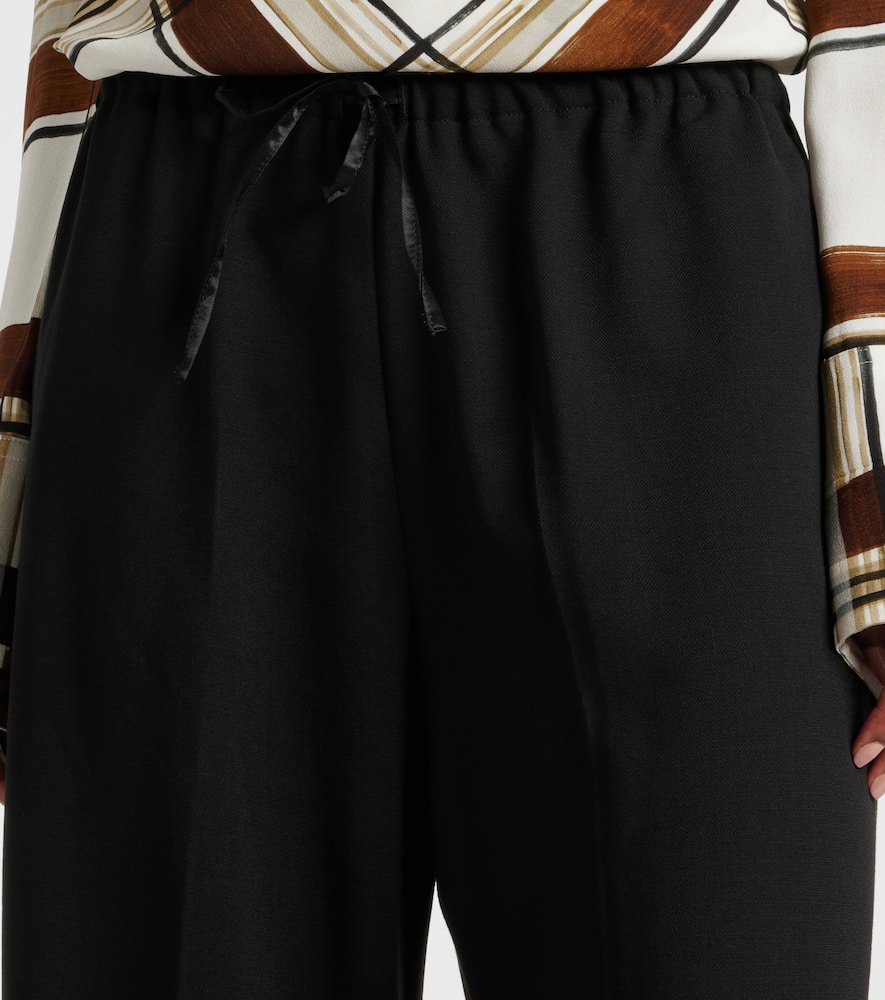 Wool straight pants