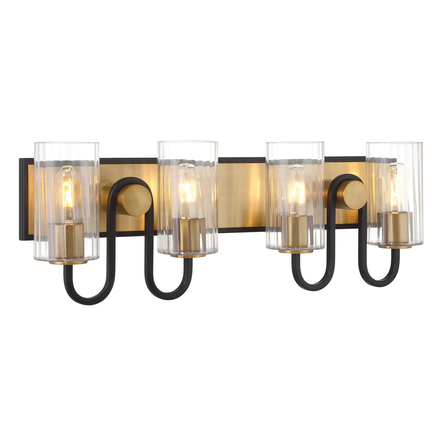 Legacy Brass & Dark Matte Black Bathroom Vanity Light from the Orla Collection