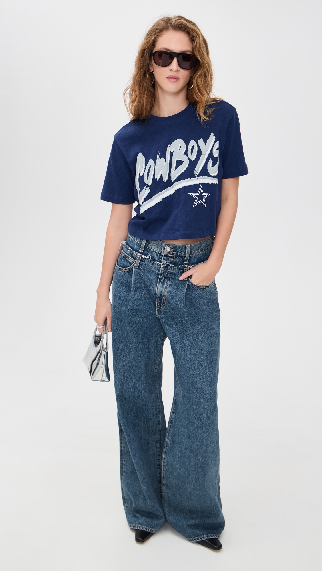 Cowboys Thrill Crop Tee True Navy