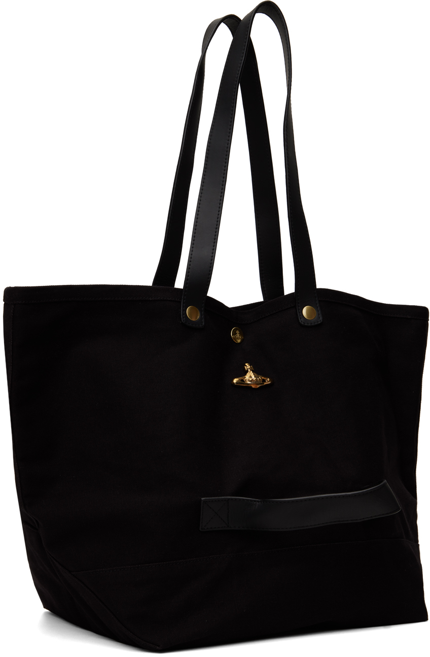 Vivienne Westwood Black Utility Shopper Tote