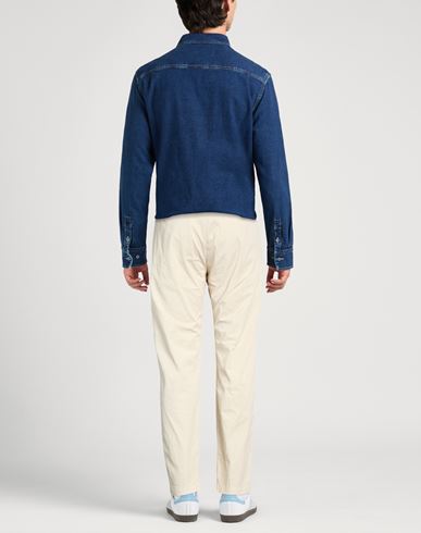 Man Pants Beige Size 38 Cotton, Elastane