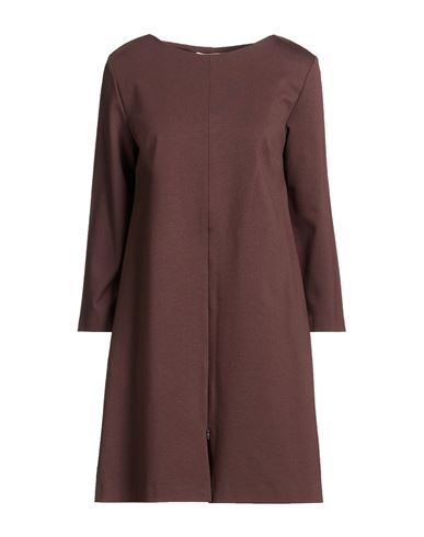 Woman Mini dress Brown Size 4 Viscose, Polyamide, Elastane