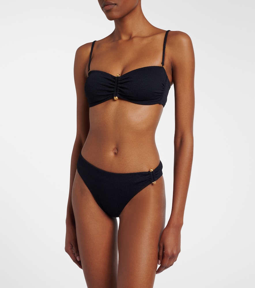 Nika embellished bandeau bikini top
