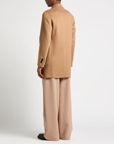 Paltò Man Coat Camel Size 36 Wool, Nylon