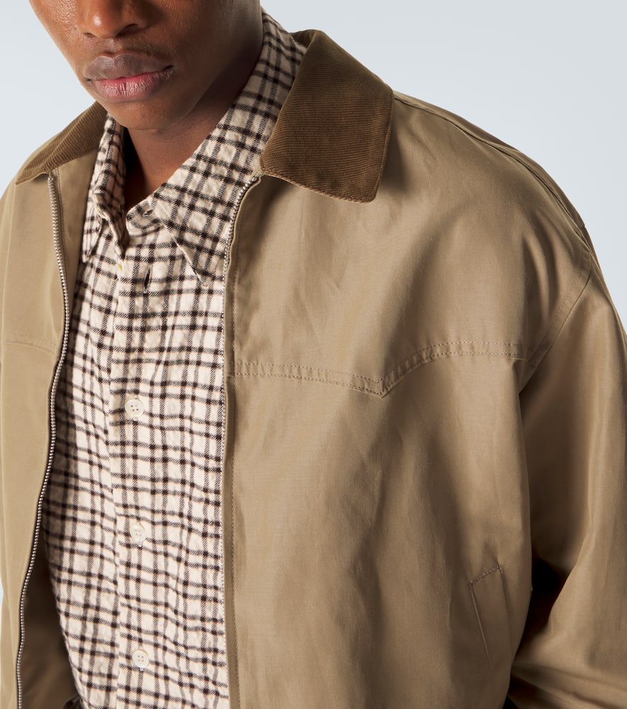 Comme des Garçons Homme Corduroy-trimmed blouson jacket