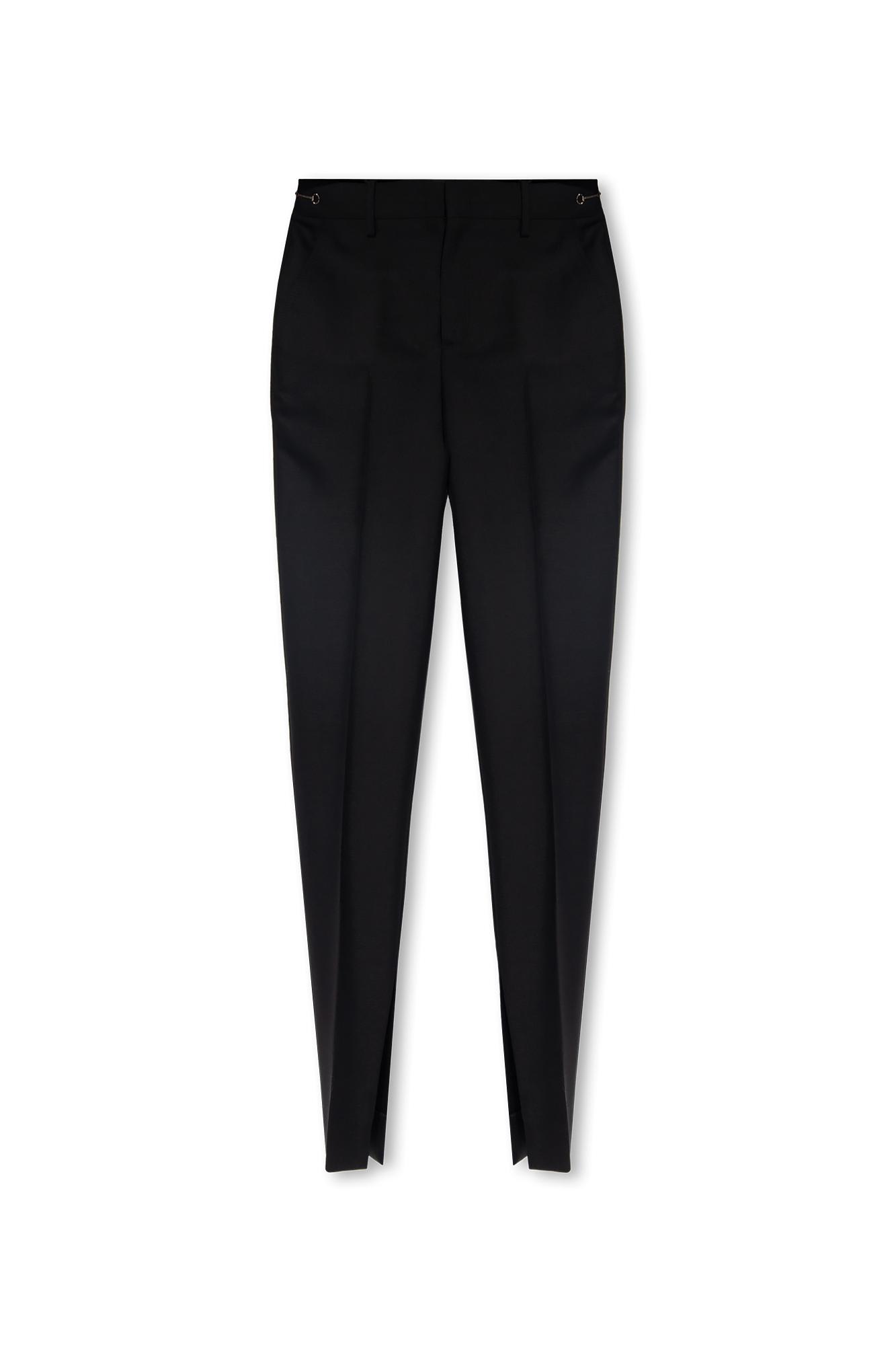 Wool Pleat-front Trousers