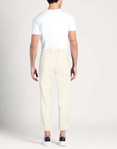 Man Pants Cream Size 26 Cotton, Polyamide, Elastane