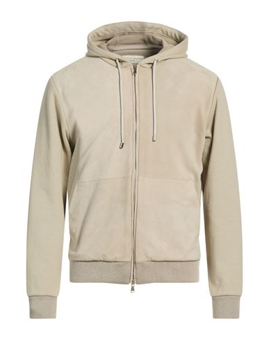 Man Sweatshirt Sage green Size 40 Goat skin, Cotton