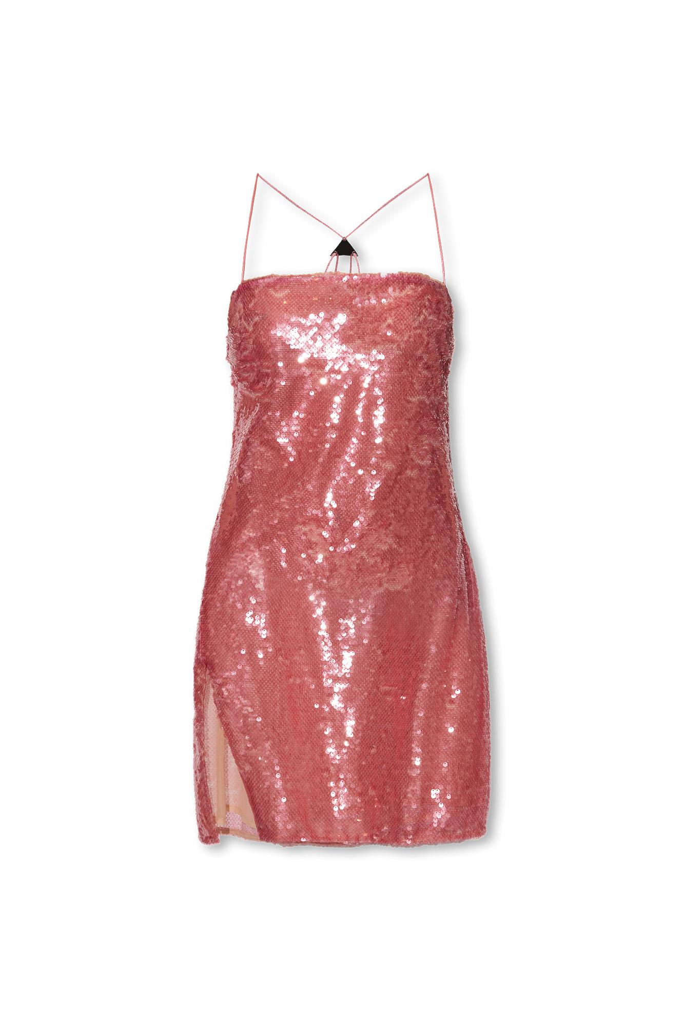 Sequinned sleeveless minidress - Pink