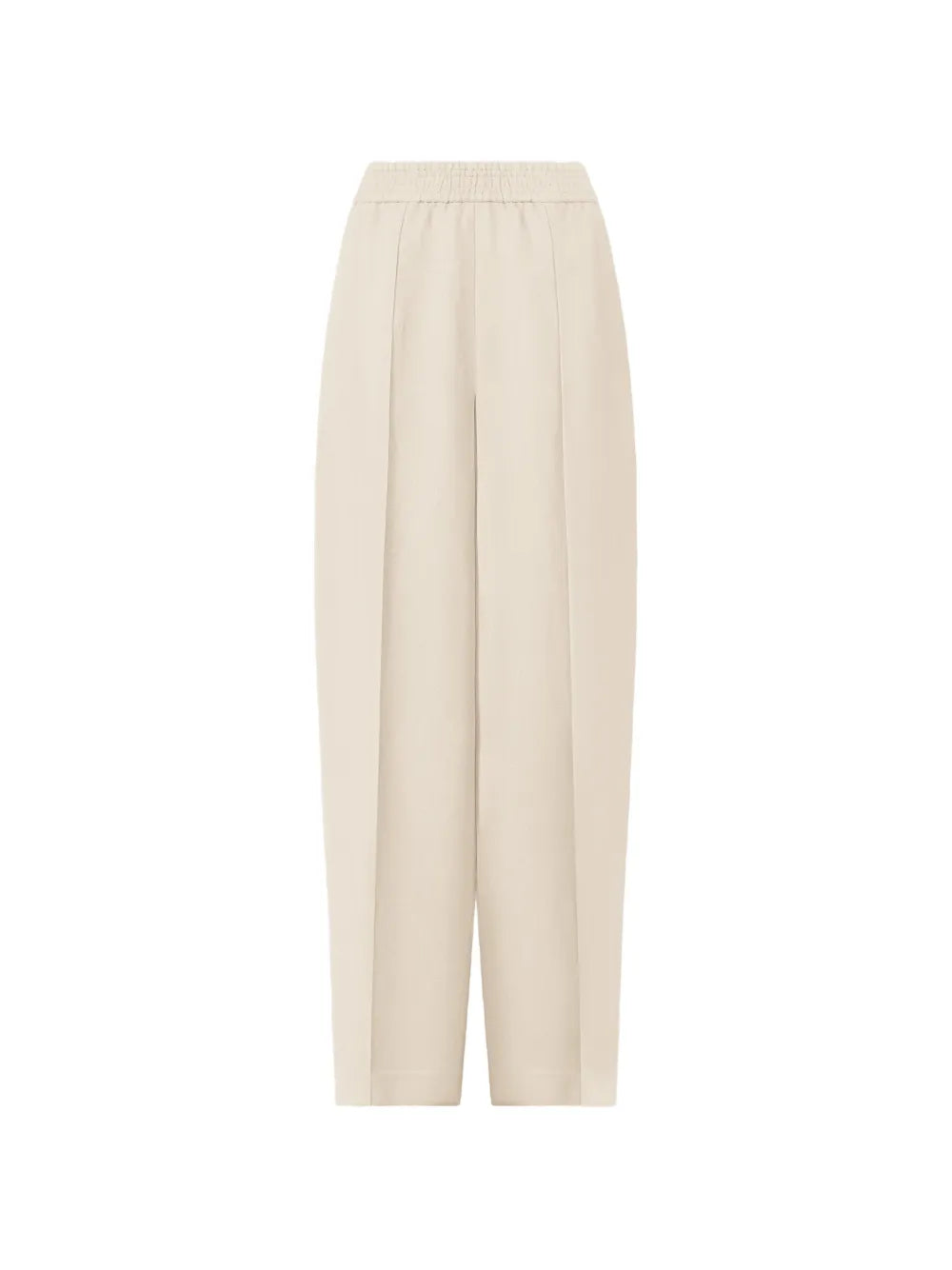 Elasticated-Waist Pocket Trousers — Beige