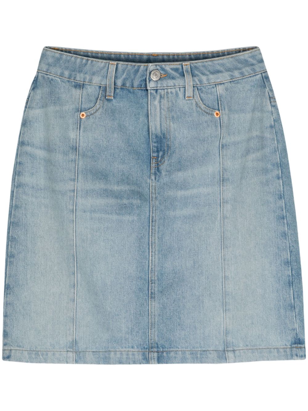 Narrow denim miniskirt - Blue