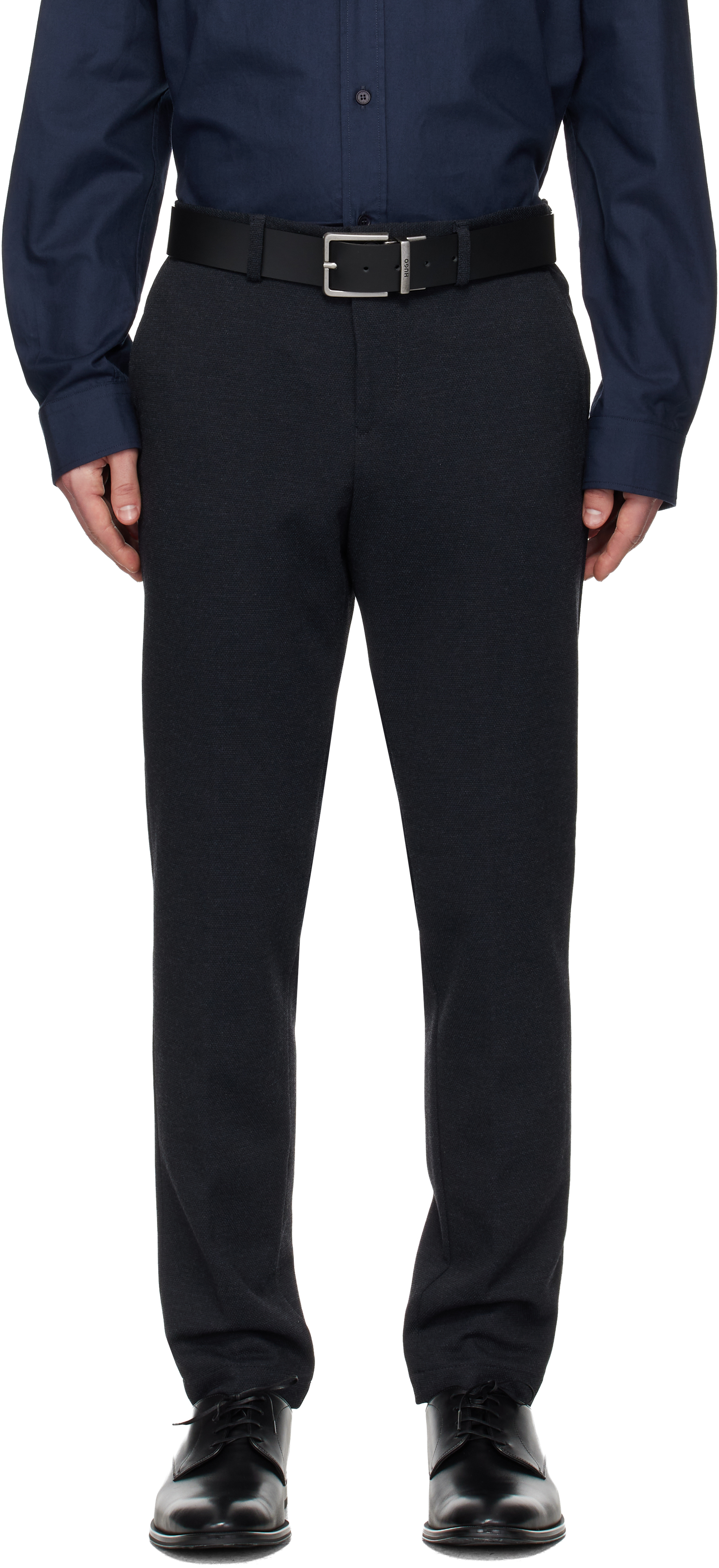 Navy Slim-Fit Trousers