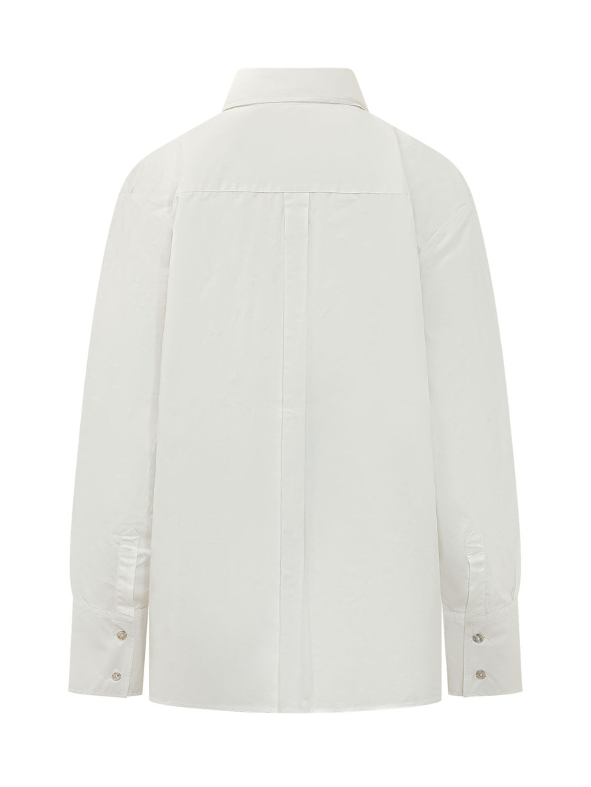 White Loose Embellished Shirt