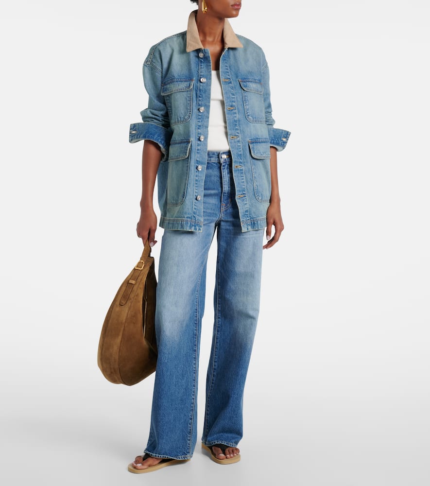 Hayden corduroy-trimmed denim jacket