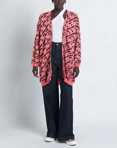 Woman Cardigan Salmon pink Size M/L Viscose, Polyamide, Polyester
