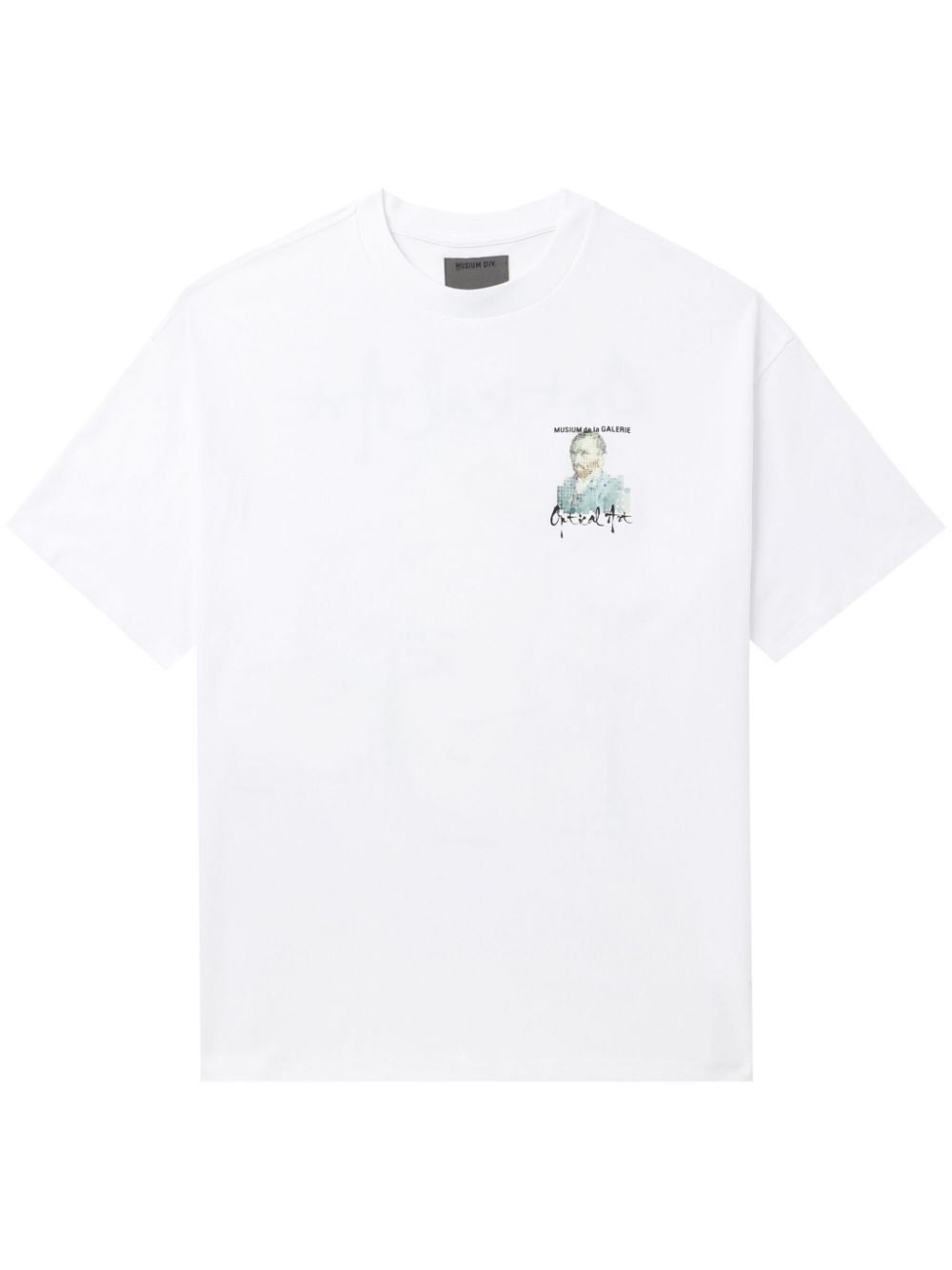 Graphic-print cotton-blend T-shirt - Grey