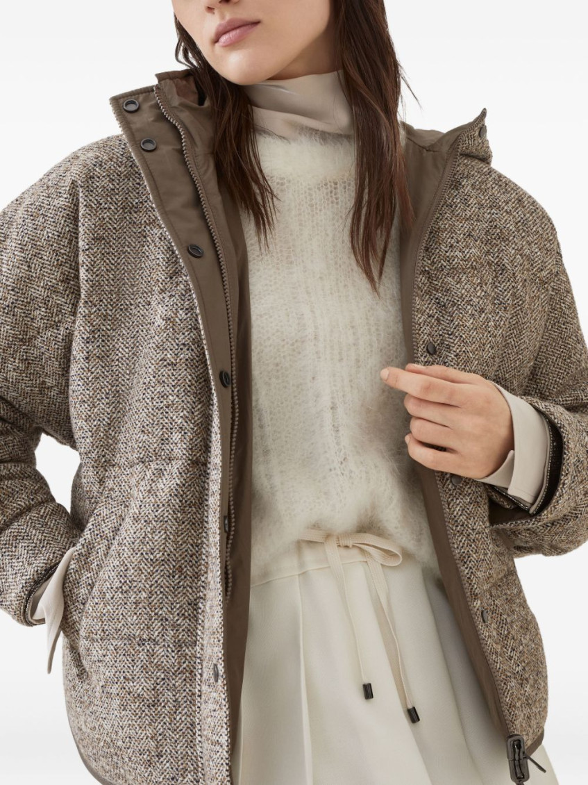 Reversible Wool And Silk Down Jacket