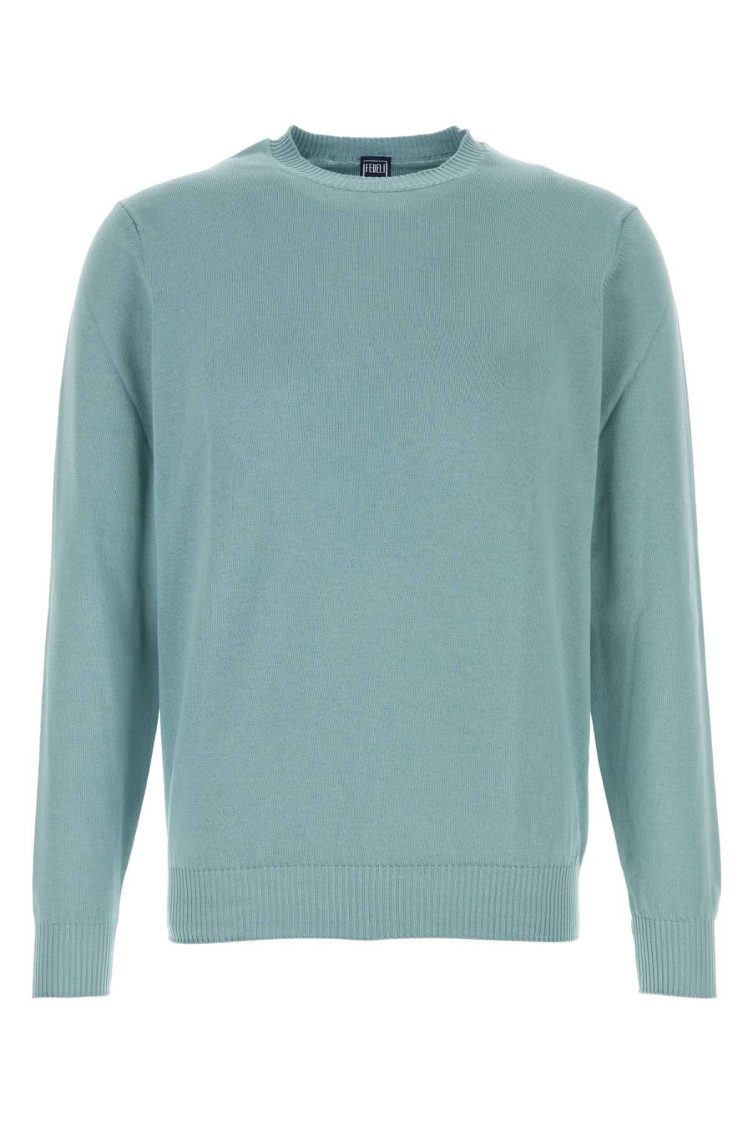 Light-blue Cotton Sweater