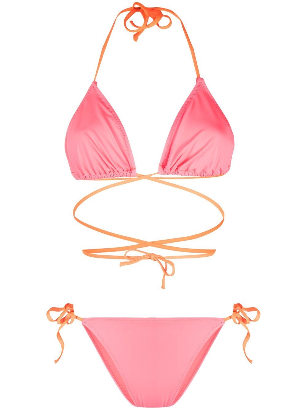 Tanning wrap-style bikini - Pink