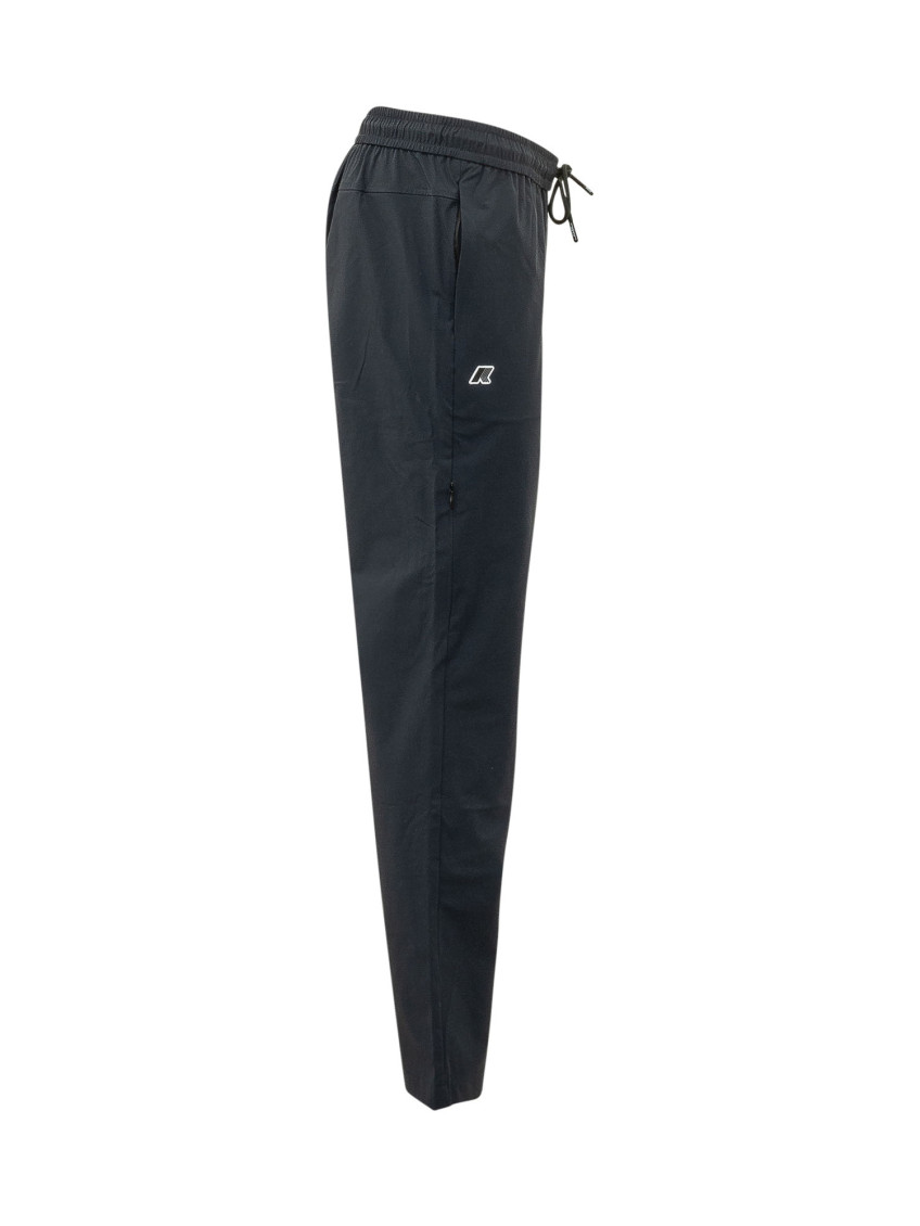 Dark Blue Straight Drawstring Pants