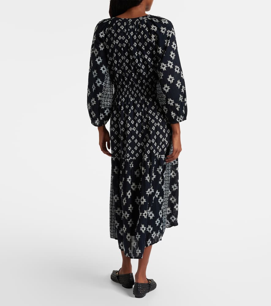 Elen embroidered cotton midi dress