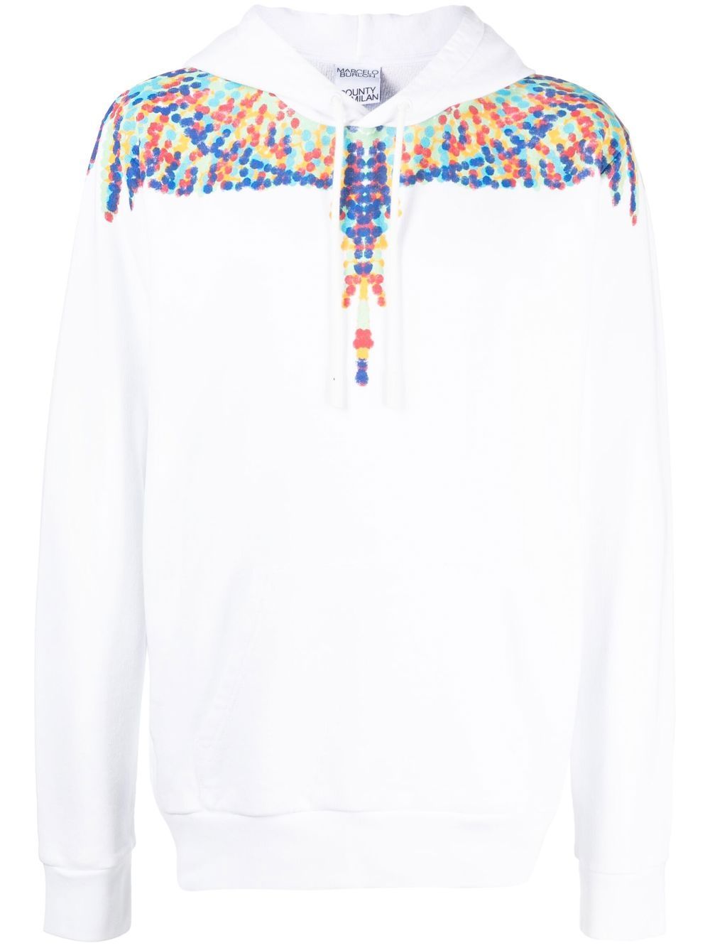 Cotton drawstring hoodie - White