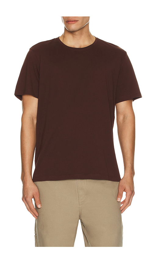 PAIGE Sorden Crew Neck Tee in Burgundy. L. Also in S, M, XL/1X, XXL/2X