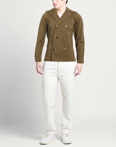 Man Blazer Military green Size 42 Cotton, Polyamide, Elastane