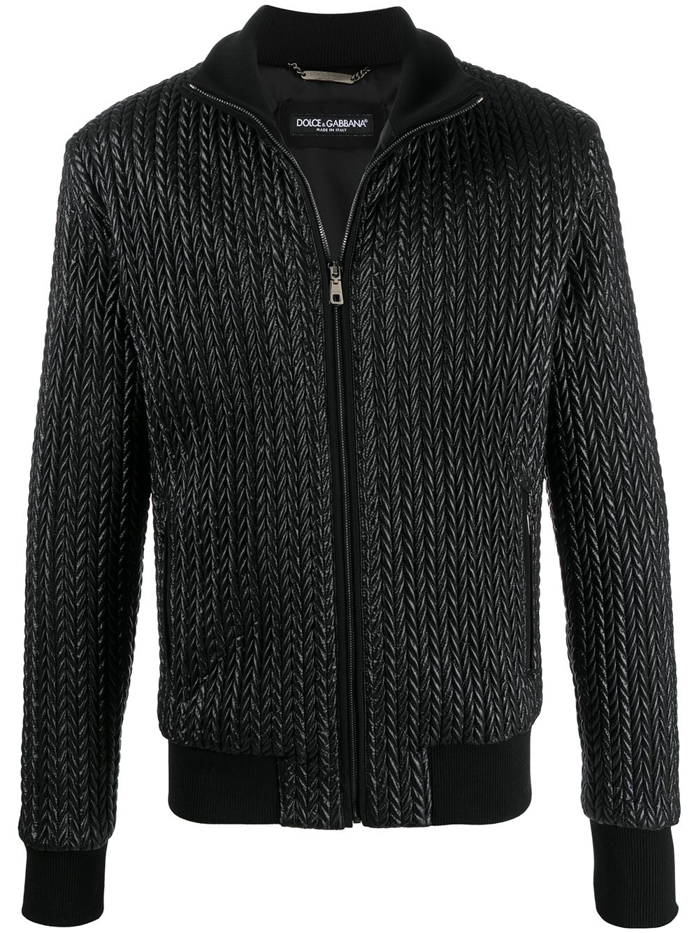 Quilted bomber jacket - Black