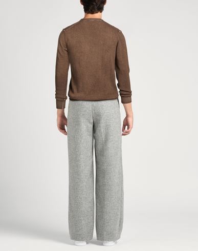 Man Sweater Dark brown Size 42 Cotton