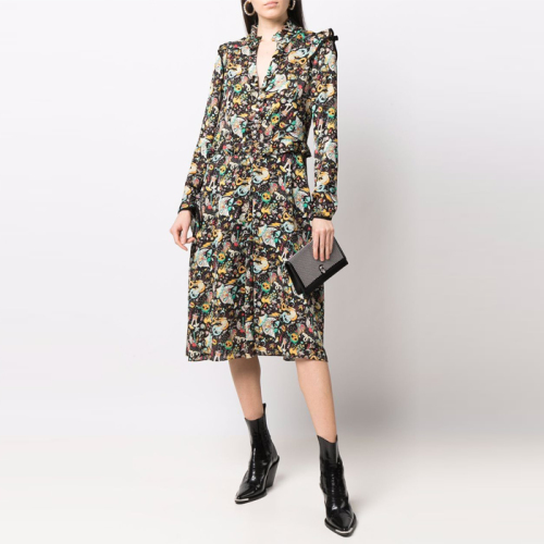 Rosier circus-print dress