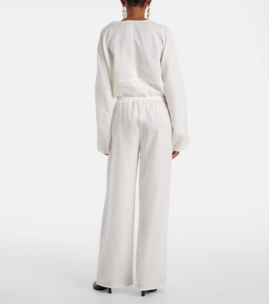 Austin linen wide-leg pants