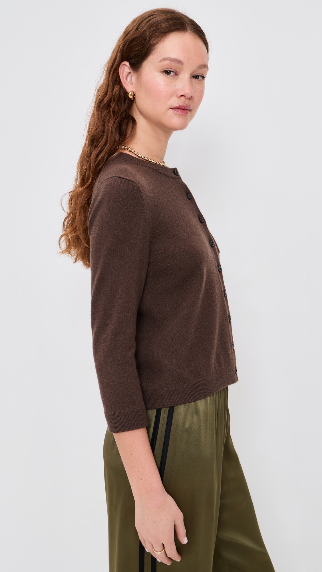 Pocket Cardigan Dk Bark