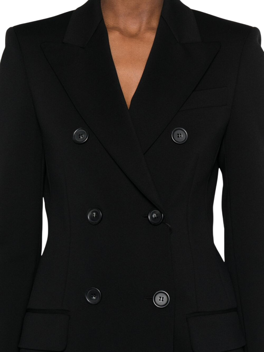 Sportmax - nylon double breasted jacket button detai