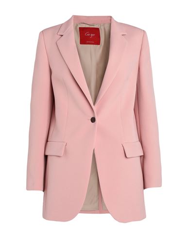 Co. go Woman Blazer Pink Size 4 Recycled polyester, Elastane, Silk