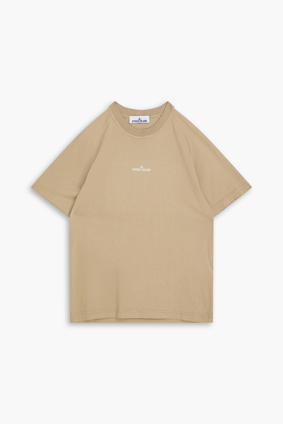 Printed cotton-jersey T-shirt - Neutral - S
