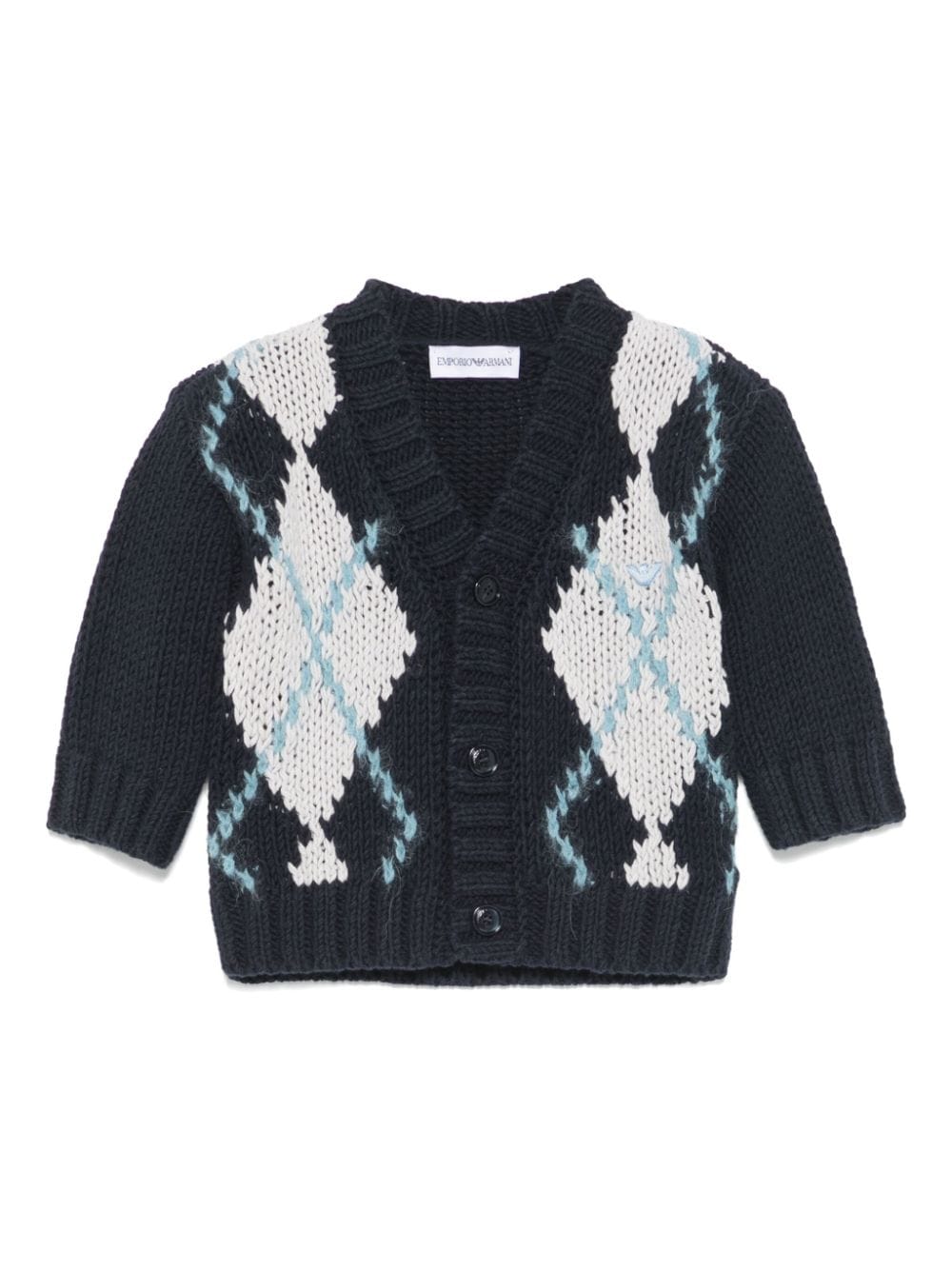 Argyle-pattern cardigan - Pink